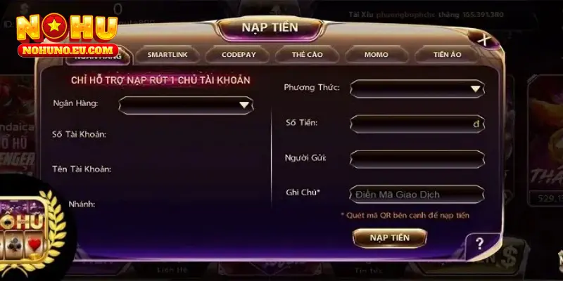 Giao dịch nạp tiền an toàn để người chơi thoải mái thực hiện